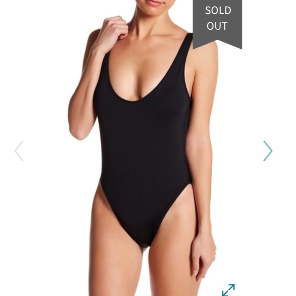 Solid Scoop Back One-Piece Swimsuit